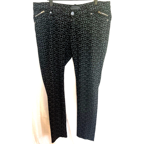 Vintage Y2K Coogi Womens Logo Pants Size 11 12 Preppy Grunge Streetwear Juniors - Picture 2 of 16